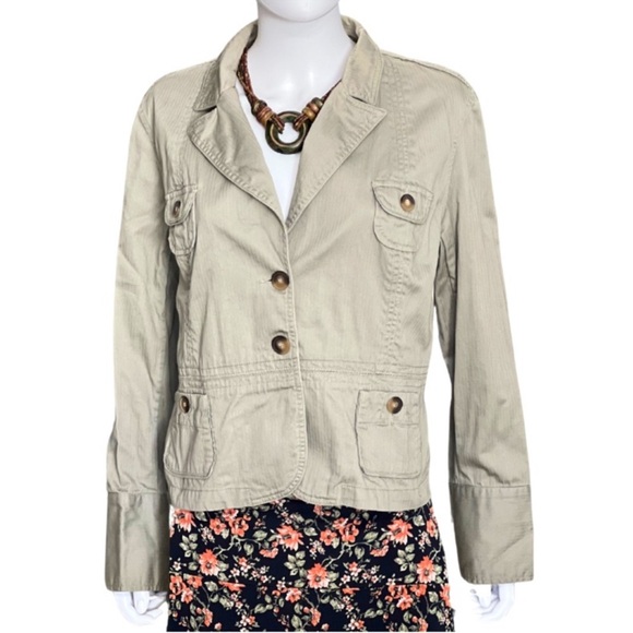 𝘾𝙖𝙩𝙤 Tan Utility Safari Style Jacket size XL - Picture 2 of 16